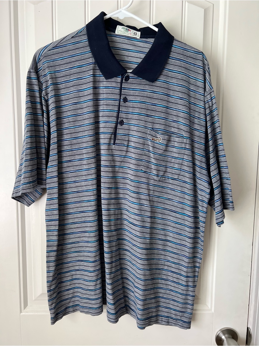 Vintage Polo Shirt - Gray/Blue